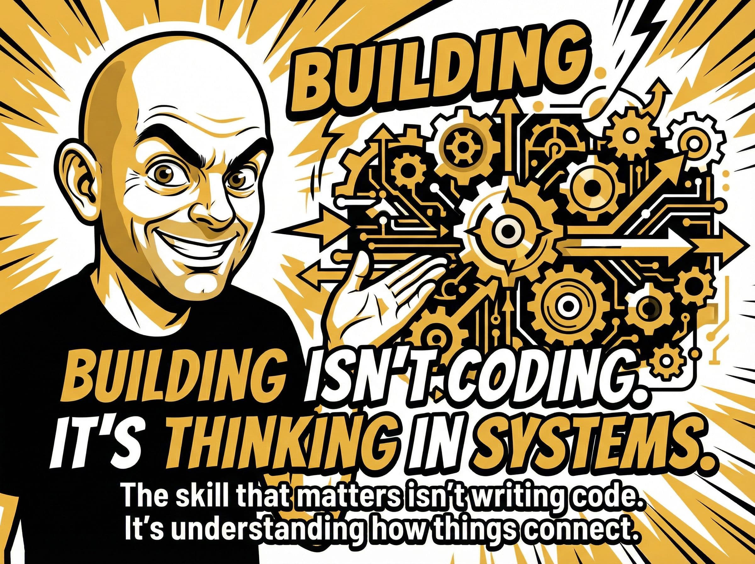 Thumbnail for Building Isn't Coding. It's Thinking in Systems.